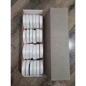 Ruban White Ribbon Assortment Box‎ of 24 3 designs 5mm Small Ribbon NEW